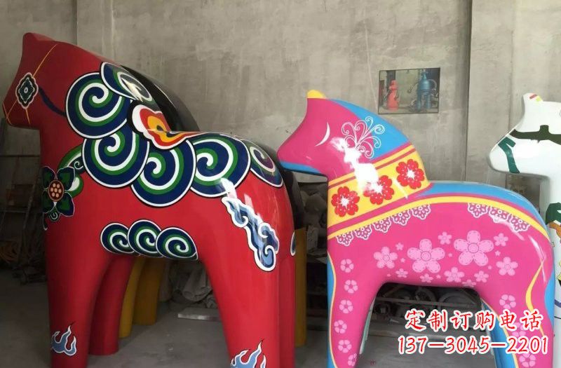 郑州新颖独角兽彩绘玻璃钢装饰品
