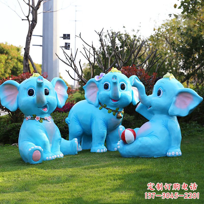 郑州玻璃钢大象雕塑精美的艺术品