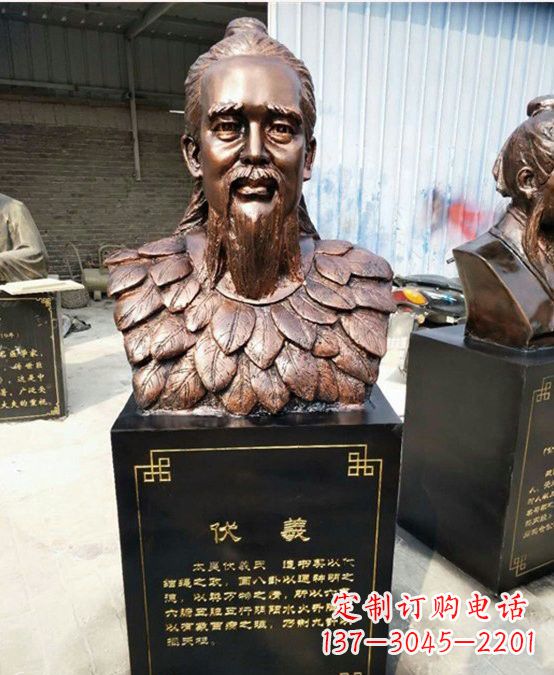 郑州玻璃钢雕刻伏羲头像