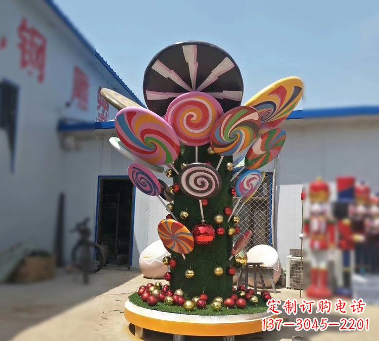 郑州玻璃钢制作的棒棒糖雕塑