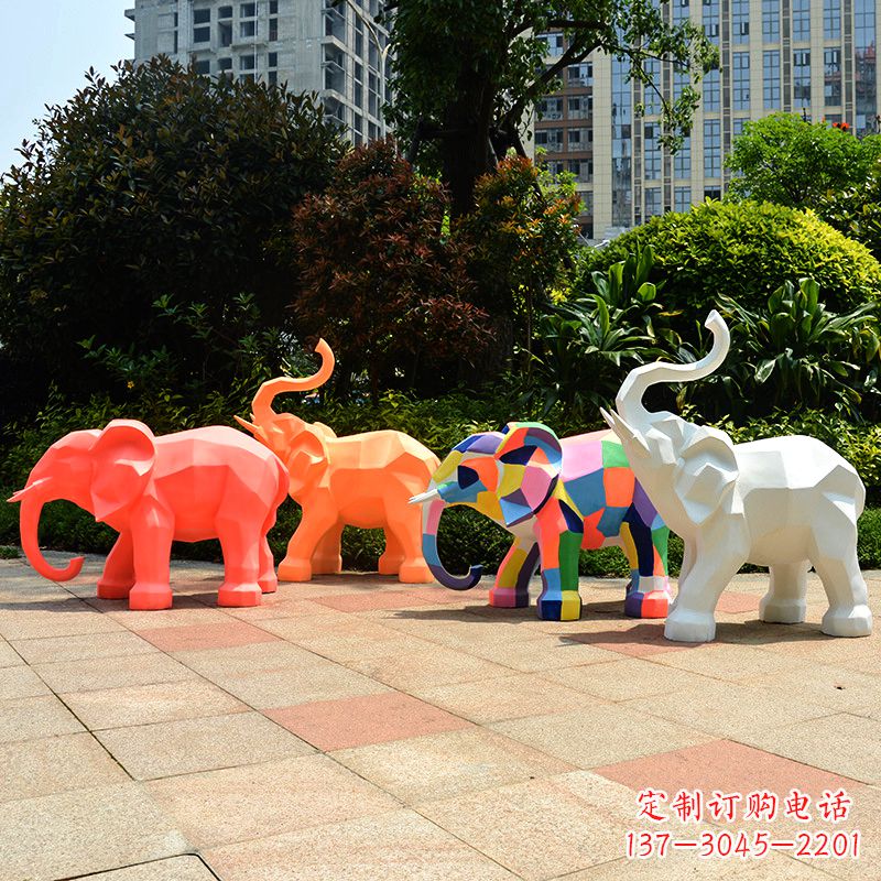 郑州金色大象雕塑活跃的商场游乐场