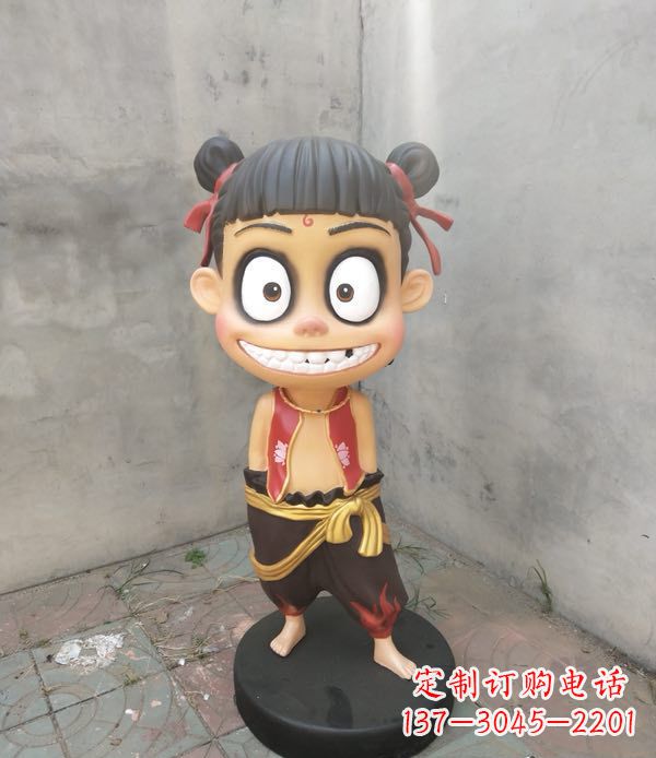 郑州玻璃钢雕刻的神话传说——哪吒