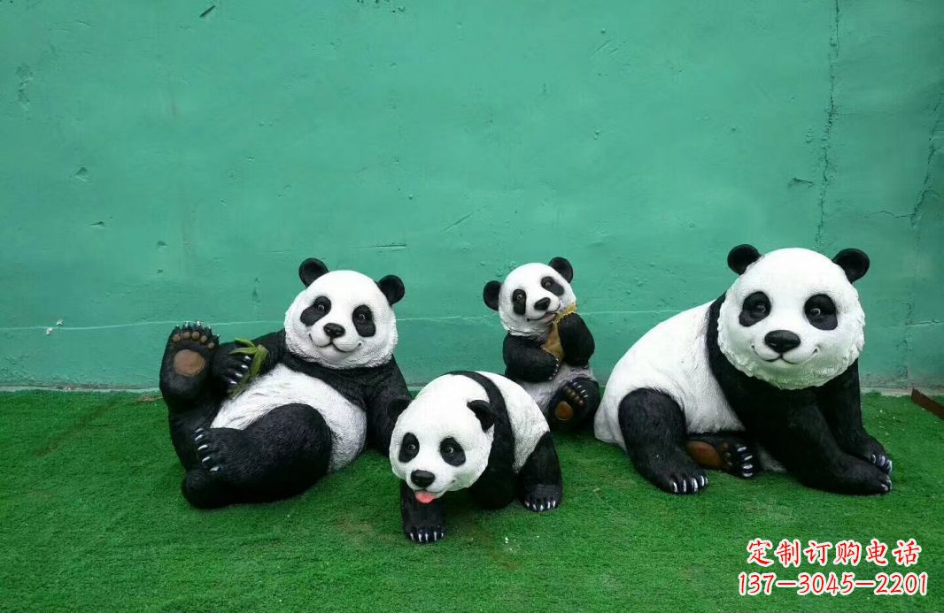 郑州玻璃钢熊猫雕塑传承中华文化