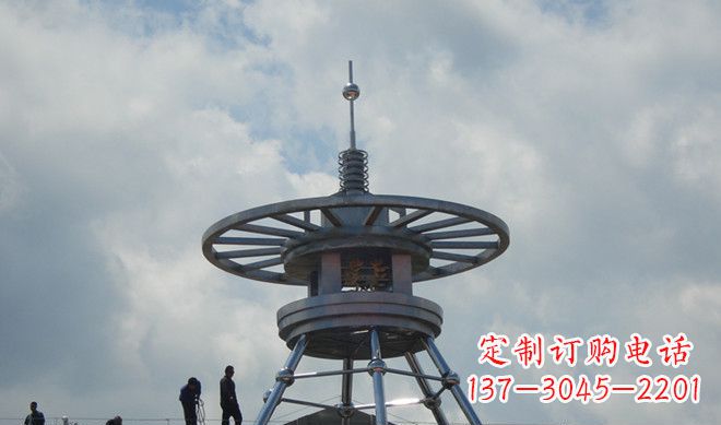郑州不锈钢避雷针雕塑——安全守护者