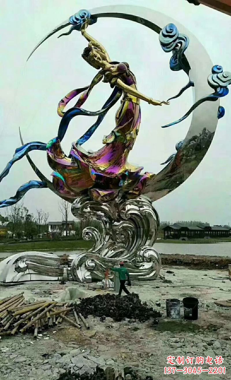 郑州不锈钢嫦娥奔月雕塑