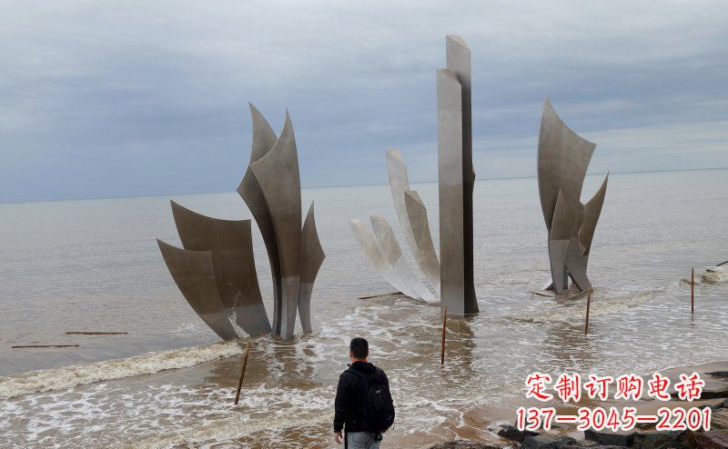 郑州不锈钢船帆海边景观雕塑