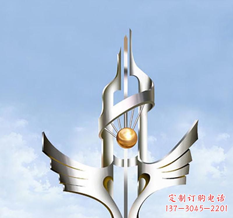 郑州以不锈钢为材料的翅膀雕塑