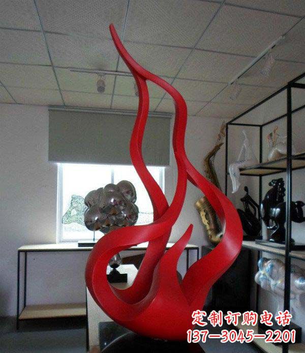 郑州精致不锈钢火苗雕塑