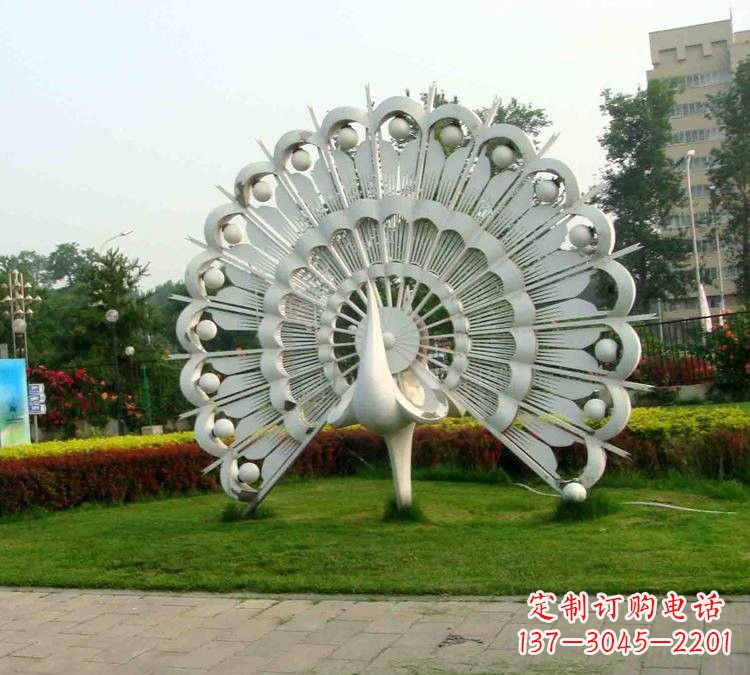 郑州不锈钢孔雀雕塑