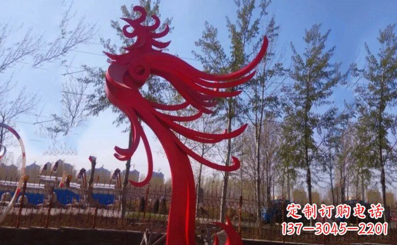 郑州不锈钢凤凰雕塑——象征着美丽与力量