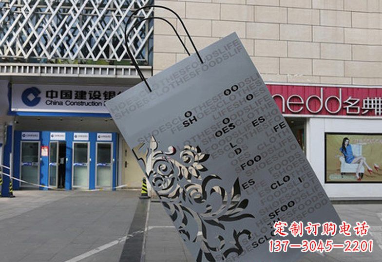 郑州不锈钢购物袋雕塑——给人以美感的艺术品