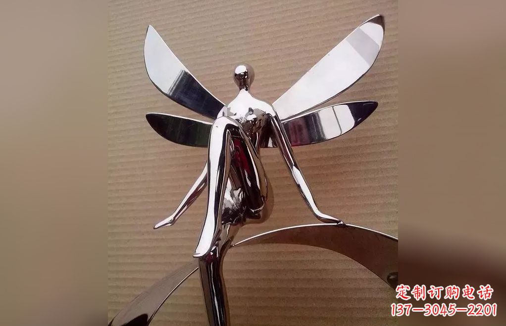 郑州不锈钢天使雕塑