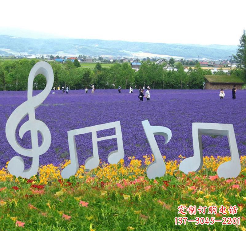 郑州精美不锈钢音符雕塑
