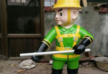 郑州玻璃钢消防员雕塑——让爱与勇气永恒