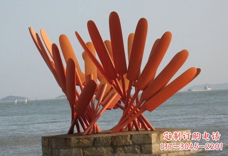 郑州不锈钢船桨雕塑经典的海洋景观
