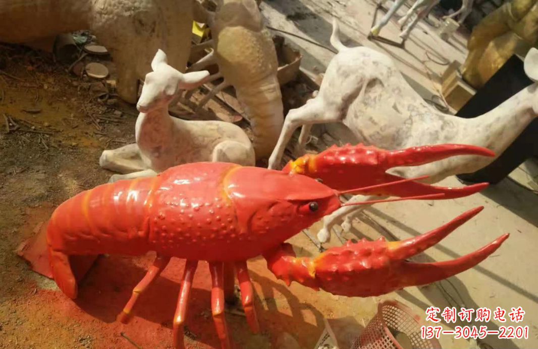 郑州不锈钢大龙虾雕塑象征着力量与美丽