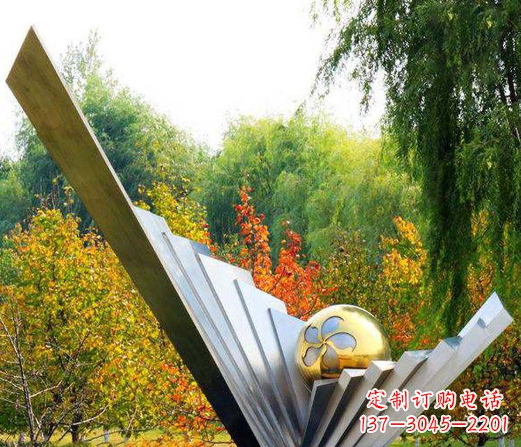 郑州不锈钢大型翅膀景观雕塑
