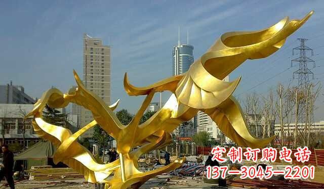 郑州不锈钢大雁雕塑——一件传承中华文化的艺术杰作