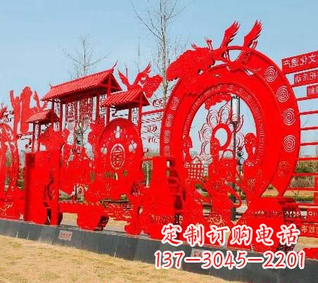 郑州不锈钢党旗雕塑——缅怀先烈、继续前进