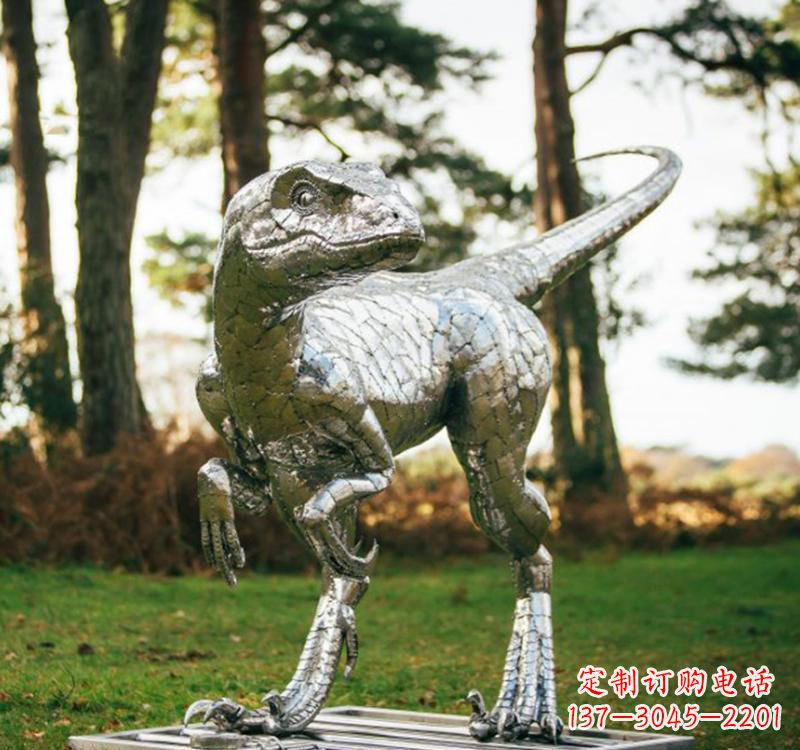 郑州不锈钢恐龙雕塑一种古老灵动的艺术