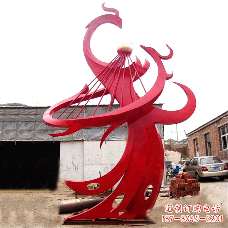郑州不锈钢凤凰雕塑绚丽多彩的艺术瑰宝