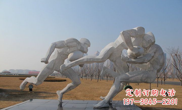 郑州橄榄球雕塑纪念精神