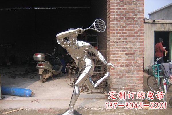 郑州羽毛球雕塑——点亮不锈钢公园