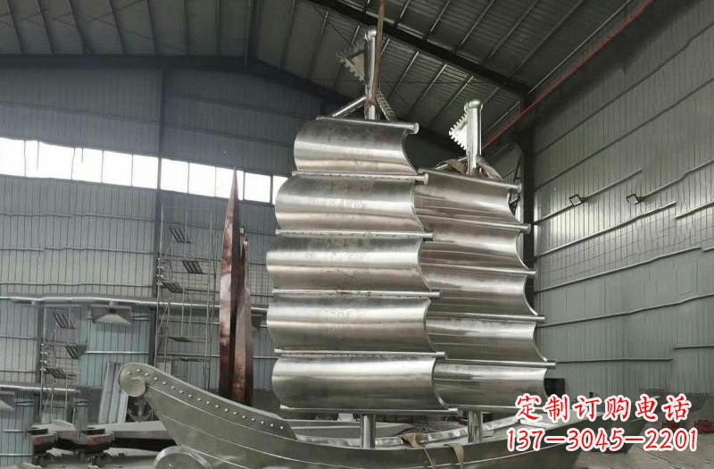 郑州不锈钢帆船雕塑海洋的象征