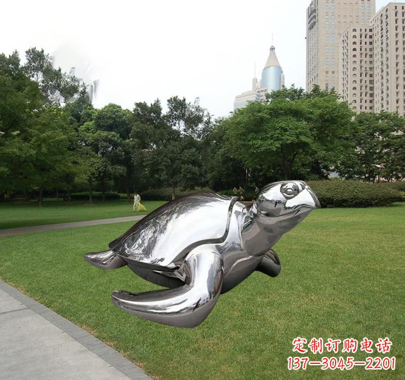郑州不锈钢海龟雕塑传承海洋文化的象征