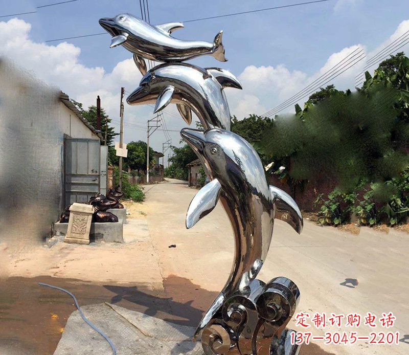 郑州不锈钢海豚雕塑艺术的浪漫