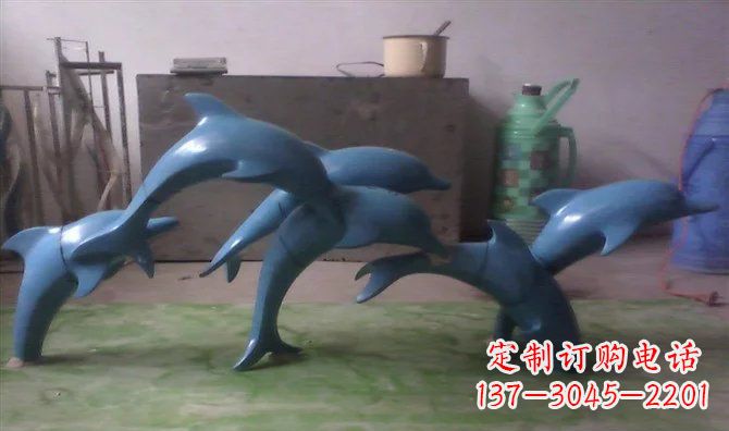 郑州不锈钢海豚雕塑精致的艺术品