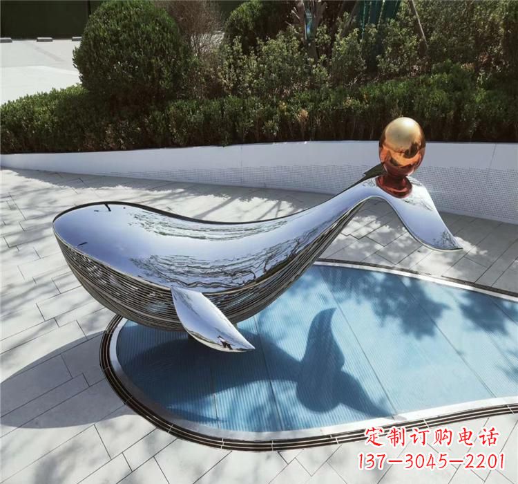郑州不锈钢海豚精美的雕塑作品