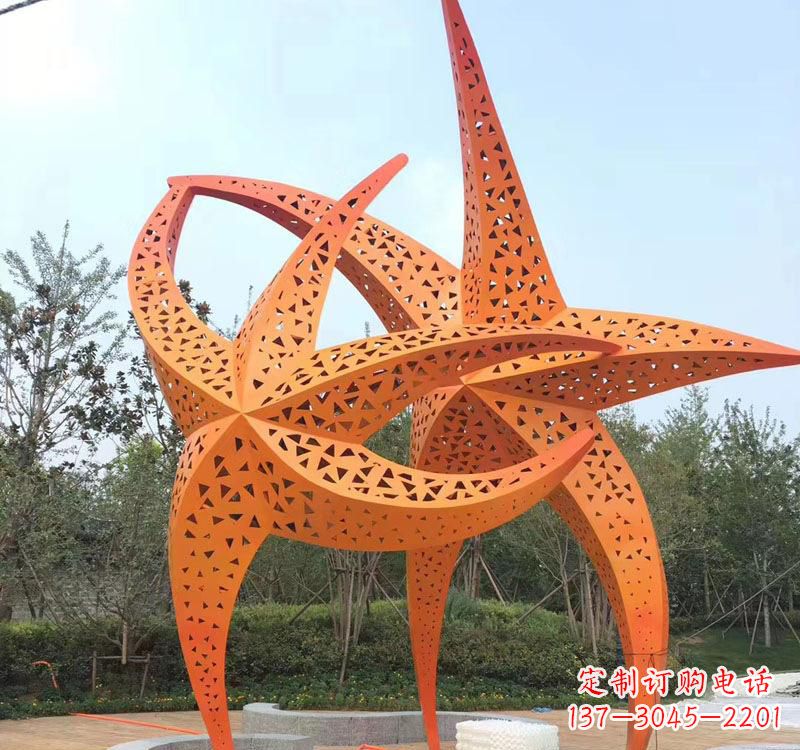郑州不锈钢海星海洋动物雕塑——美丽的海洋艺术