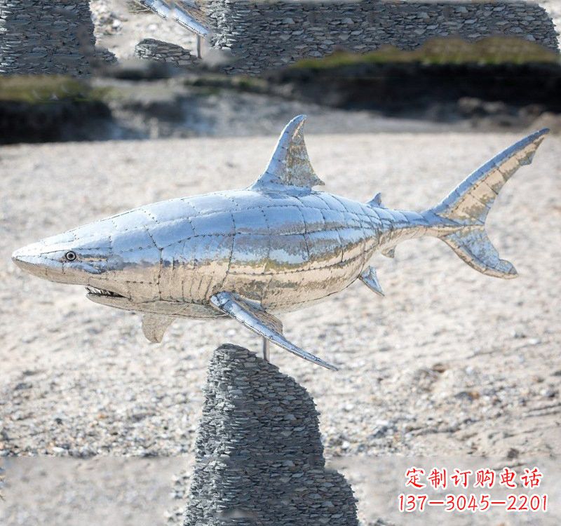 郑州不锈钢海洋公园鲨鱼雕塑