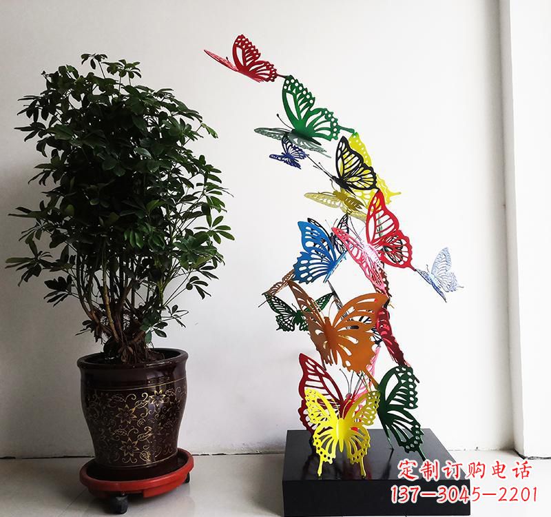 郑州不锈钢蝴蝶雕塑精美的艺术品