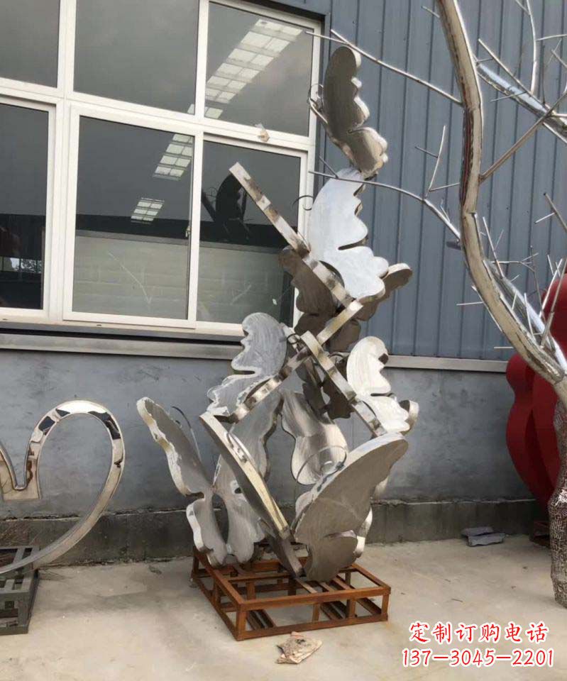 郑州蝴蝶之舞不锈钢雕塑精美绝伦