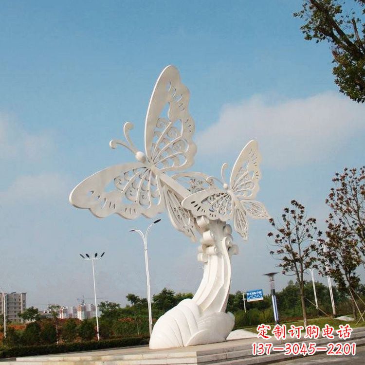郑州不锈钢蝴蝶雕塑——美丽传递自然之美