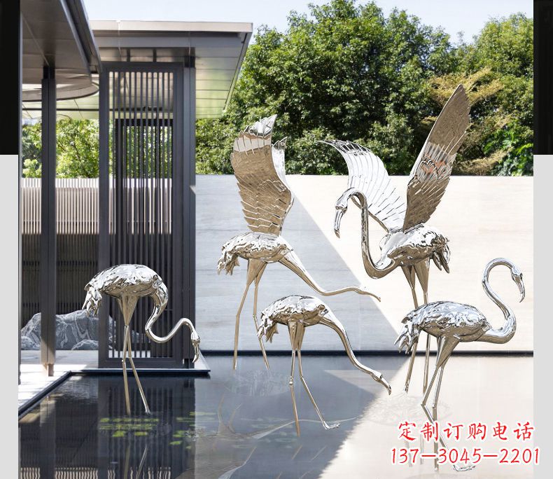 郑州不锈钢火烈鸟雕塑雕刻艺术的精粹