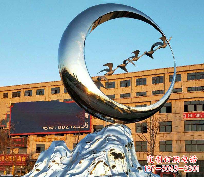 郑州雁雕塑不锈钢的艺术精灵