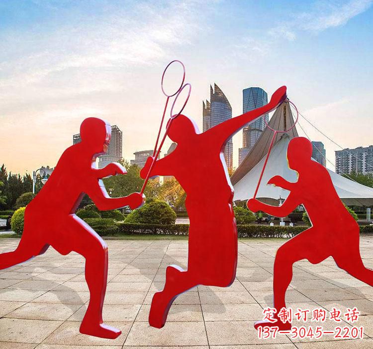 郑州不锈钢羽毛球雕塑艺术与运动的完美结合