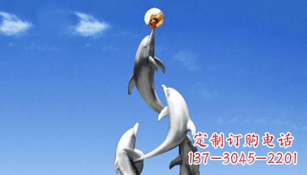 郑州不锈钢海豚雕塑——精美的海洋艺术