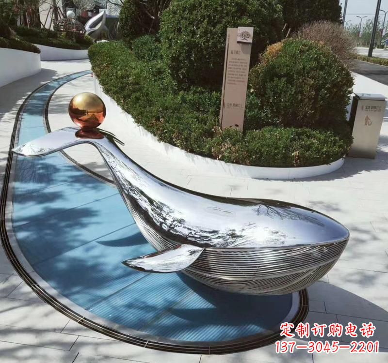 郑州精美不锈钢海豚雕塑