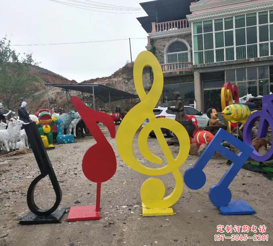 郑州不锈钢烤漆音符雕塑