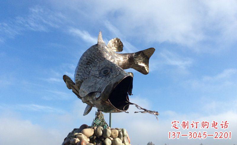 郑州不锈钢鲤鱼雕塑传承中国传统文化