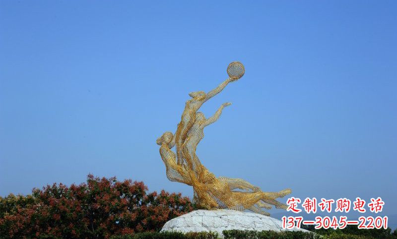 郑州精致的不锈钢女排雕塑