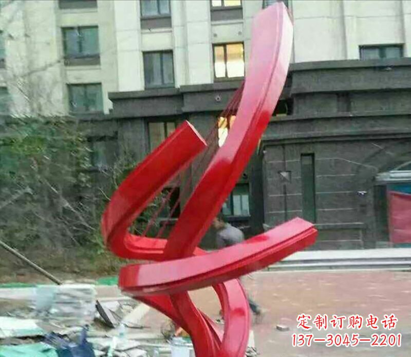 郑州不锈钢螺旋飘带雕塑