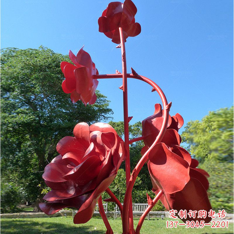 郑州玫瑰雕塑艺术的精美表达