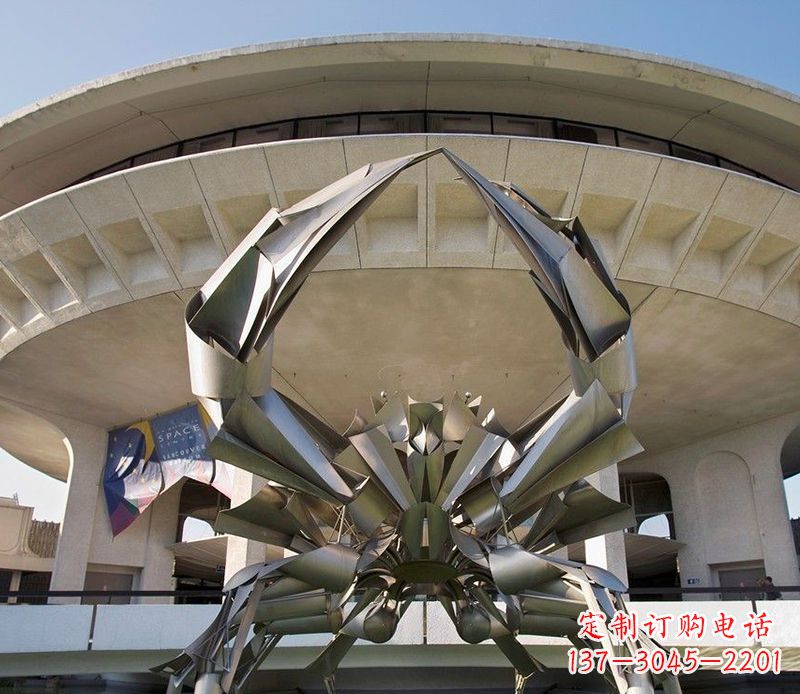 郑州不锈钢螃蟹雕塑美观耐候的户外装饰