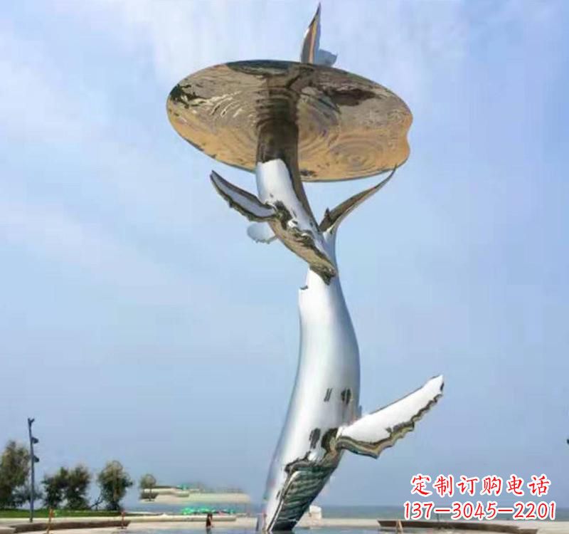 郑州不锈钢海豚雕塑精美的艺术品