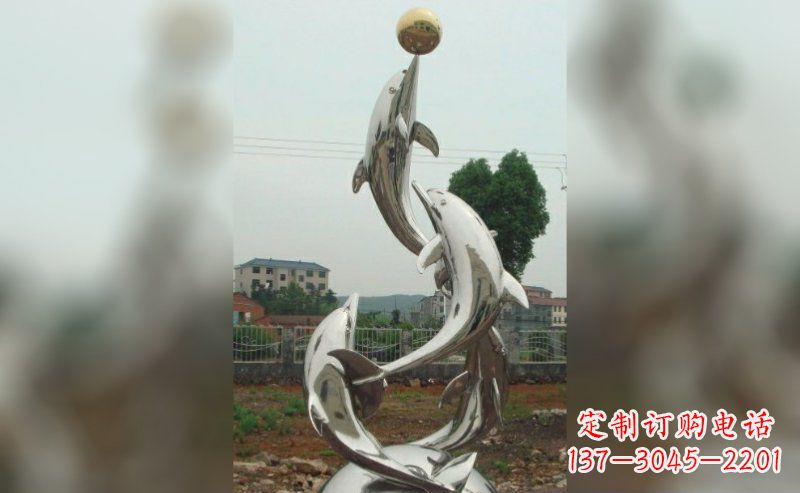 郑州不锈钢海豚雕塑的美丽